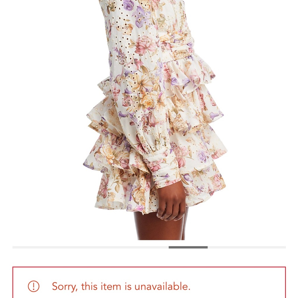 Line & Dot Floral Ruffle Mini Dress - Picture 11 of 11
